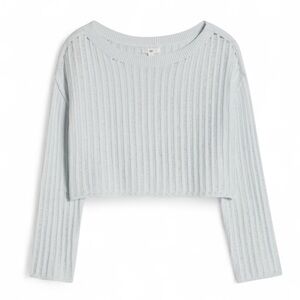 ❣️BP Cotton Cropped Sweater in Blue Illusion Size Small